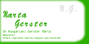marta gerster business card